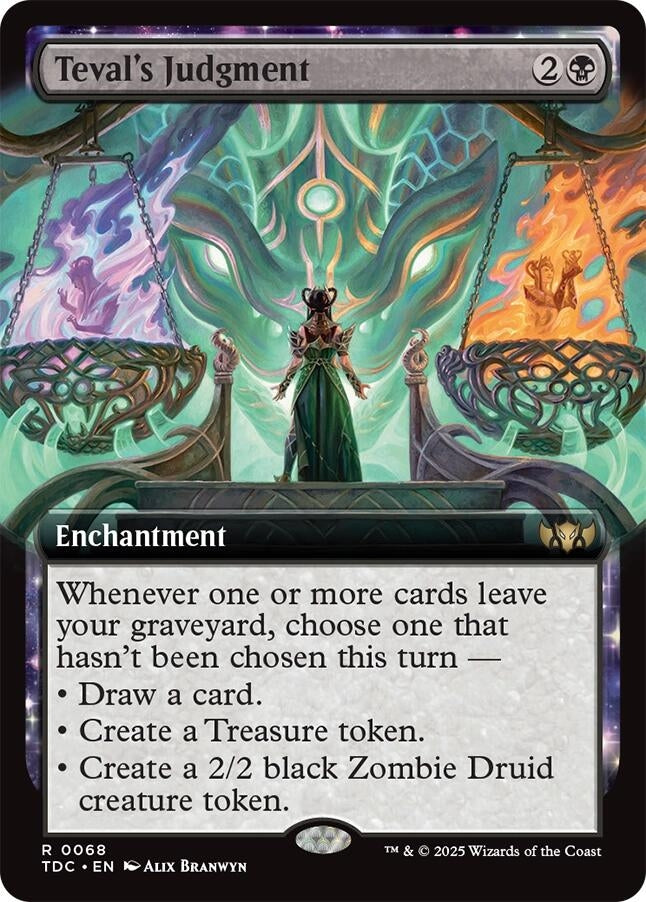 Image for Teval's Judgment (Extended Art) (Commander: Tarkir: Dragonstorm) (68) - Magic: The Gathering