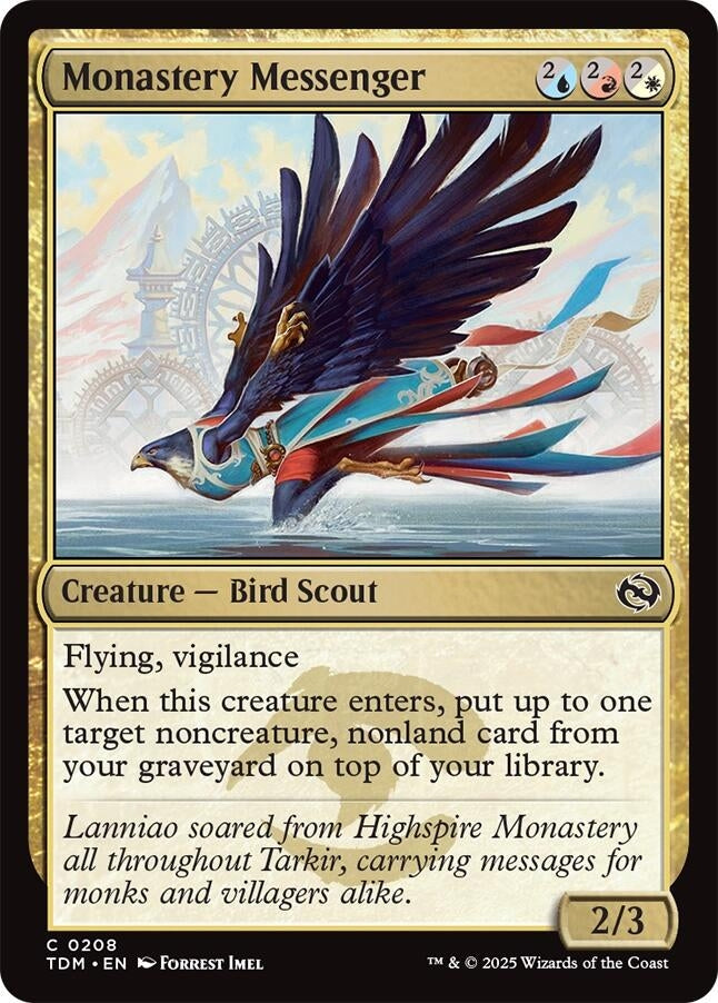 Image for Monastery Messenger (Tarkir: Dragonstorm) (208) - Magic: The Gathering