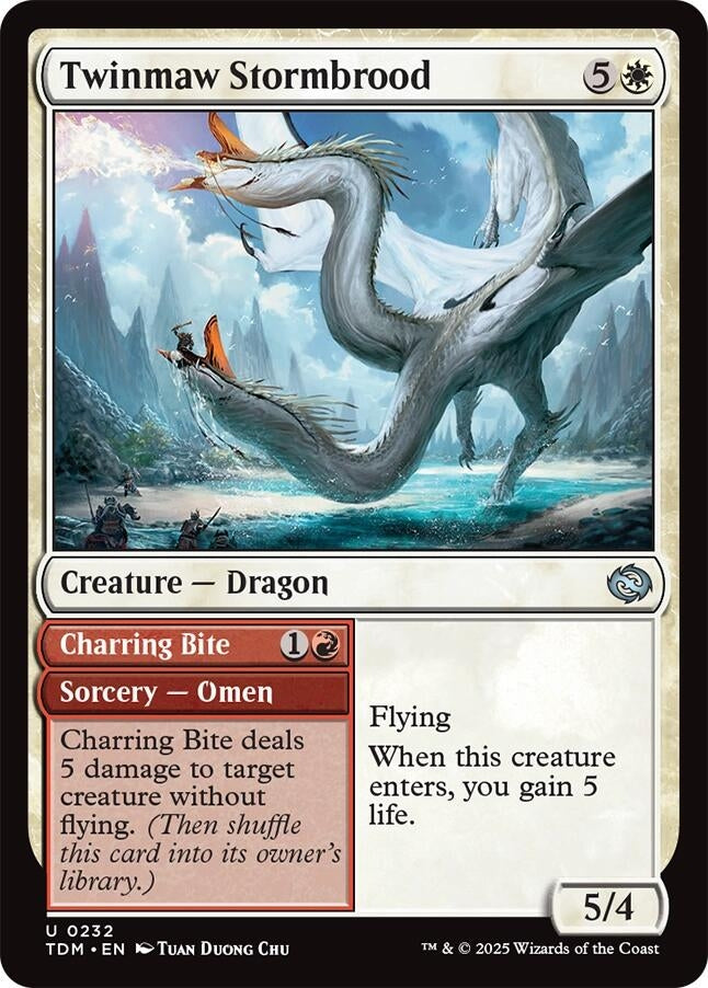 Image for Twinmaw Stormbrood (Tarkir: Dragonstorm) (232) - Magic: The Gathering