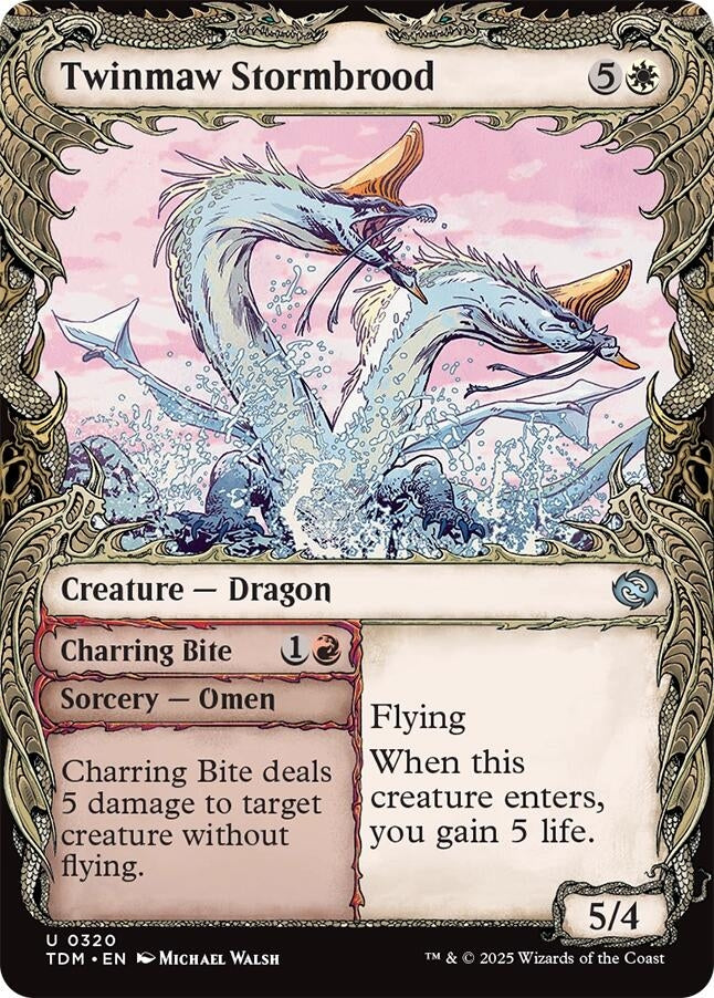 Image for Twinmaw Stormbrood (Showcase) (Tarkir: Dragonstorm) (320) - Magic: The Gathering