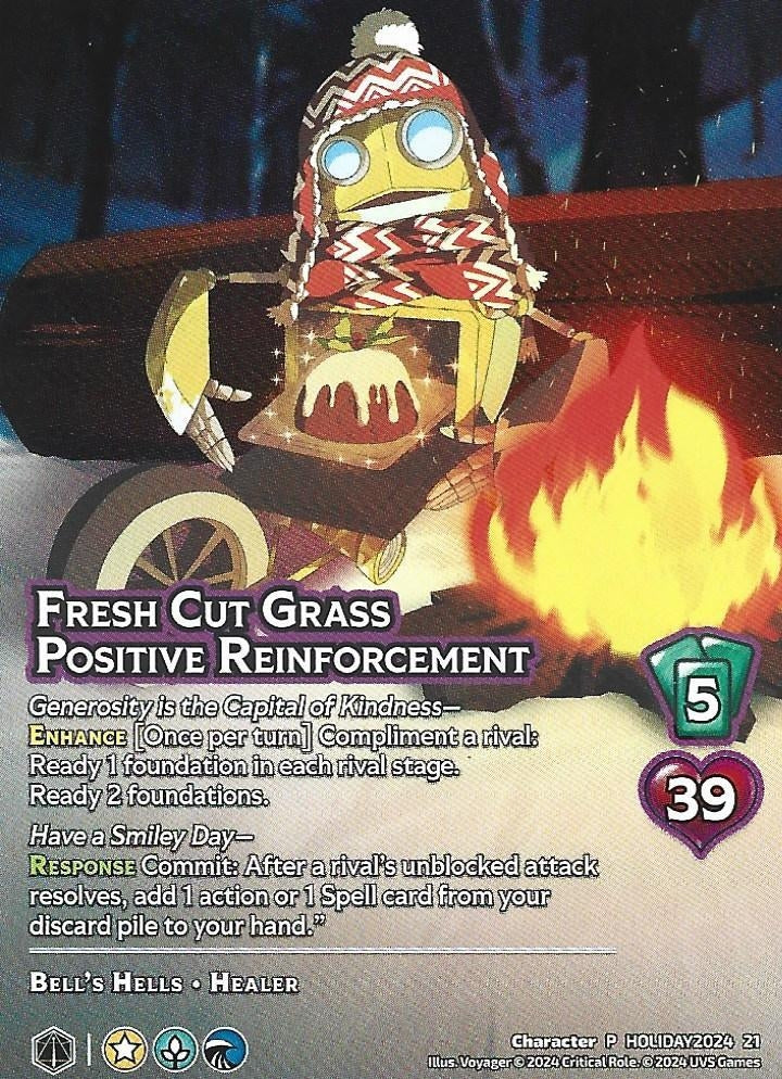Image for Fresh Cut Grass Positive Reinforcement (Holiday) (UniVersus Promos) (HOLIDAY24 21) - UniVersus