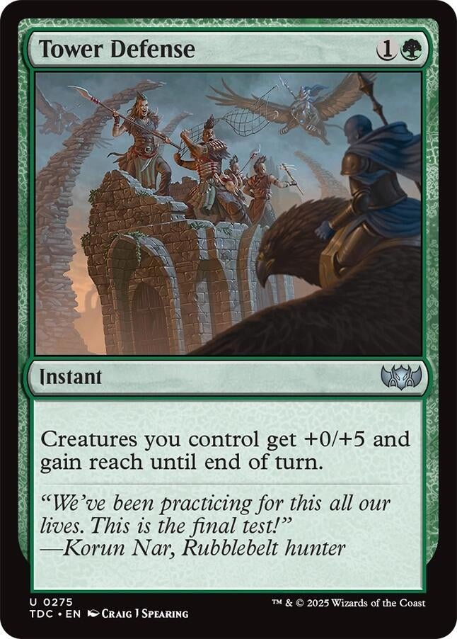 Image for Tower Defense (Commander: Tarkir: Dragonstorm) (275) - Magic: The Gathering