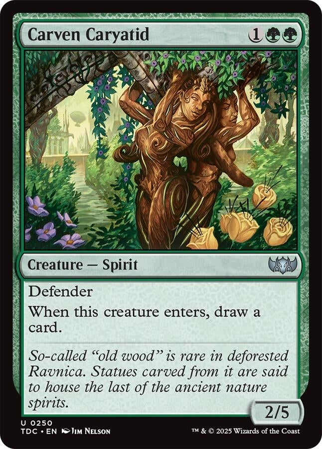 Image for Carven Caryatid (Commander: Tarkir: Dragonstorm) (250) - Magic: The Gathering