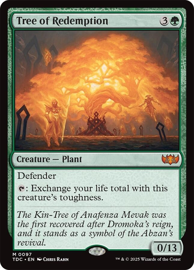 Image for Tree of Redemption (Commander: Tarkir: Dragonstorm) (97) - Magic: The Gathering