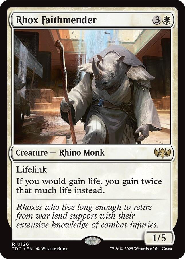 Image for Rhox Faithmender (Commander: Tarkir: Dragonstorm) (128) - Magic: The Gathering