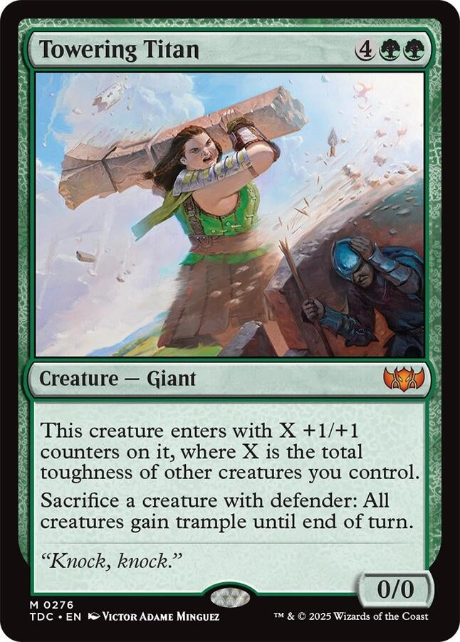 Image for Towering Titan (Commander: Tarkir: Dragonstorm) (276) - Magic: The Gathering