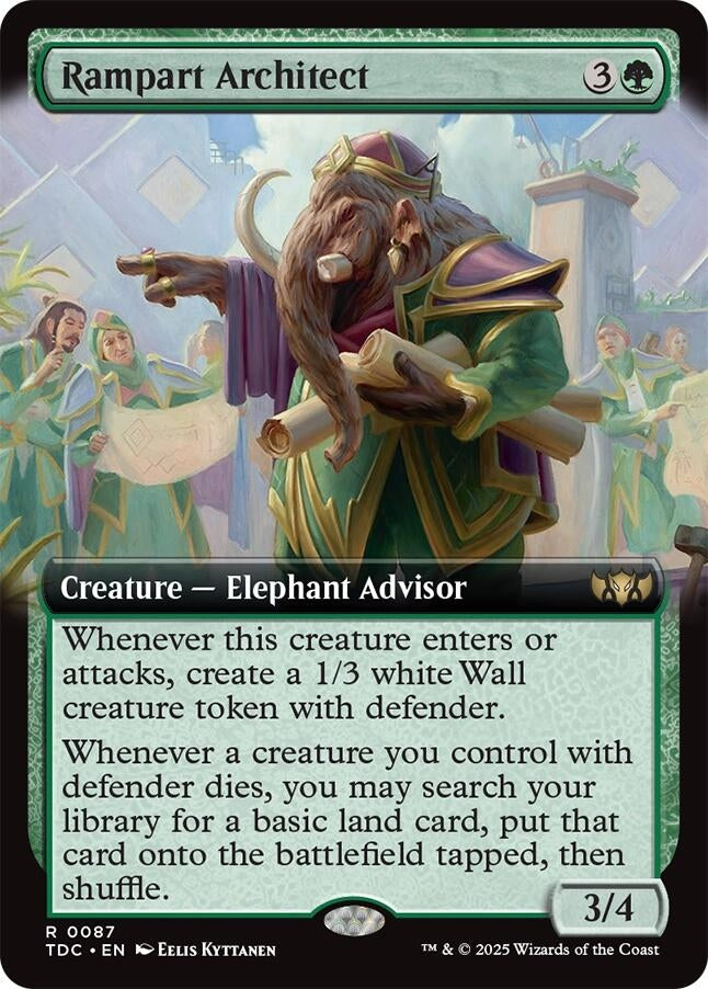Image for Rampart Architect (Extended Art) (Commander: Tarkir: Dragonstorm) (87) - Magic: The Gathering