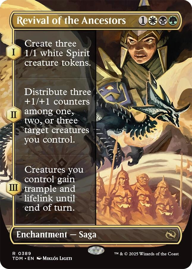 Image for Revival of the Ancestors (Borderless) (Tarkir: Dragonstorm) (389) - Magic: The Gathering