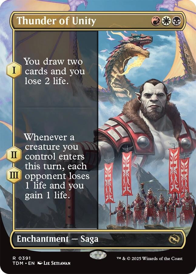 Image for Thunder of Unity (Borderless) (Tarkir: Dragonstorm) (391) - Magic: The Gathering