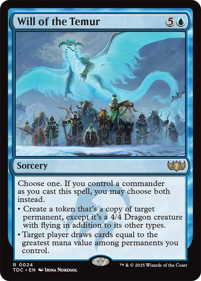 Image for Will of the Temur (Commander: Tarkir: Dragonstorm) (24) - Magic: The Gathering