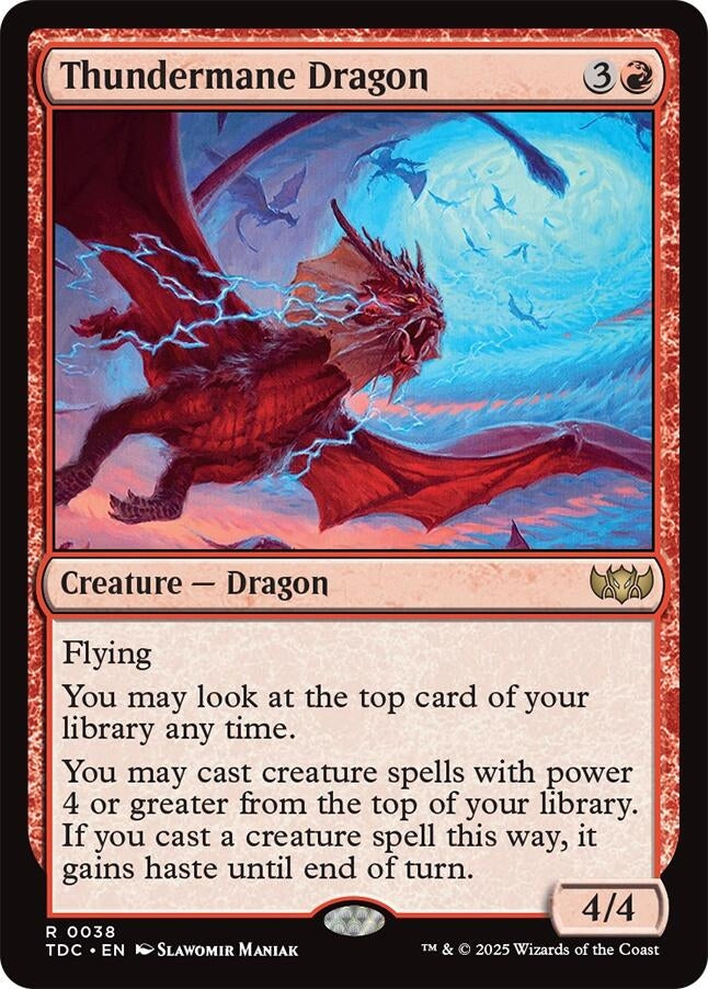 Image for Thundermane Dragon (Commander: Tarkir: Dragonstorm) (38) - Magic: The Gathering