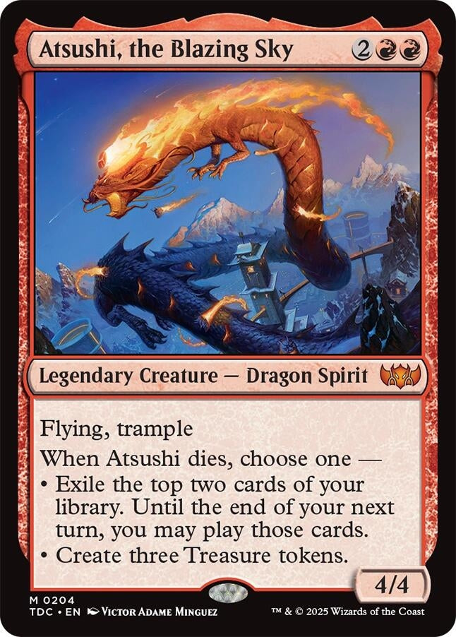 Image for Atsushi, the Blazing Sky (Commander: Tarkir: Dragonstorm) (204) - Magic: The Gathering