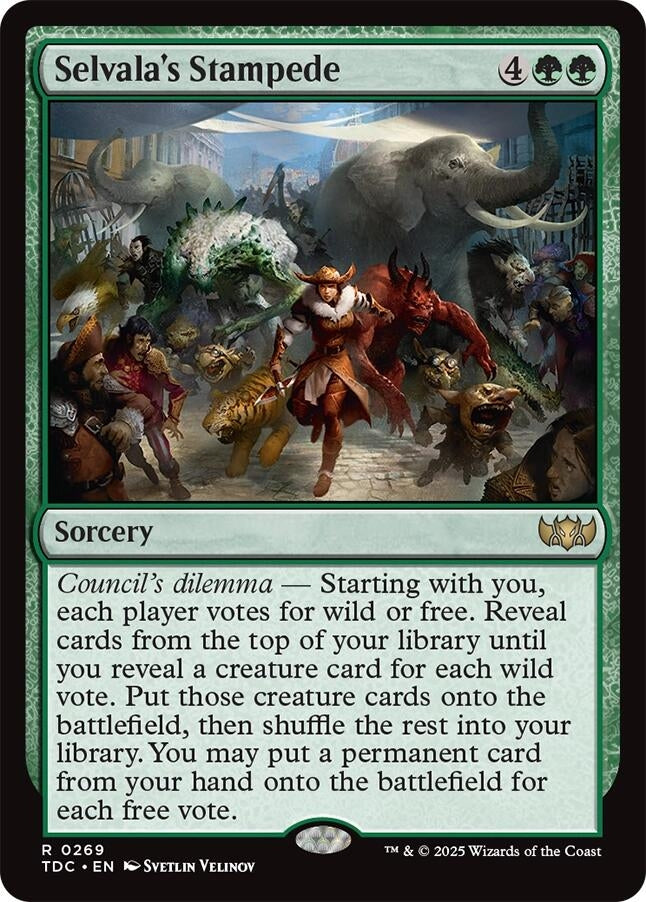 Image for Selvala's Stampede (Commander: Tarkir: Dragonstorm) (269) - Magic: The Gathering