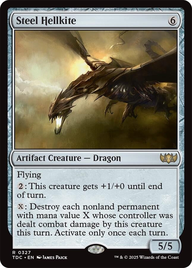 Image for Steel Hellkite (Commander: Tarkir: Dragonstorm) (327) - Magic: The Gathering