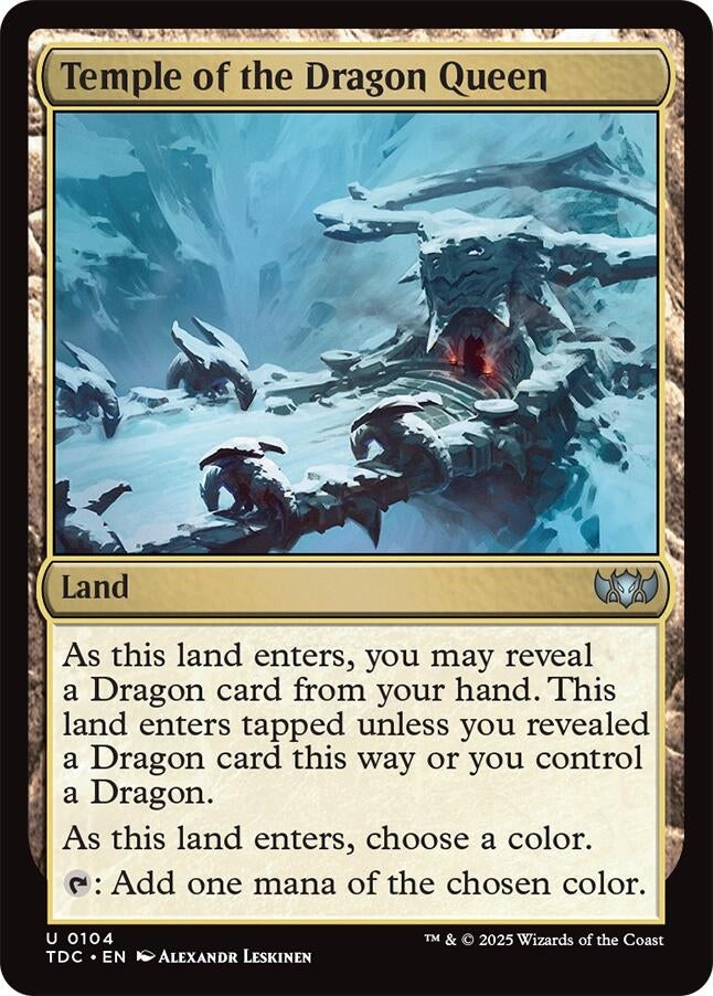 Image for Temple of the Dragon Queen (Commander: Tarkir: Dragonstorm) (104) - Magic: The Gathering