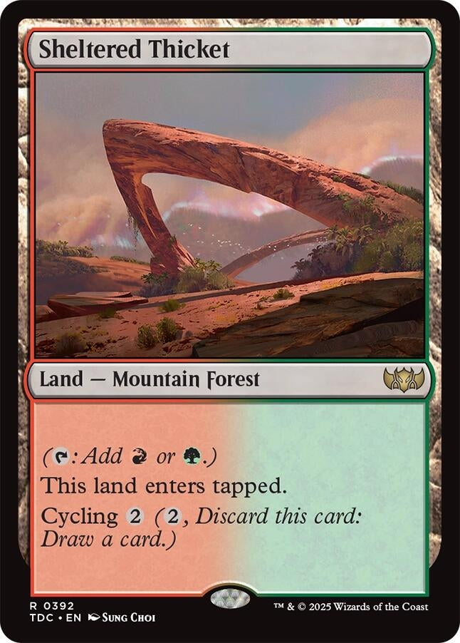 Image for Sheltered Thicket (Commander: Tarkir: Dragonstorm) (392) - Magic: The Gathering