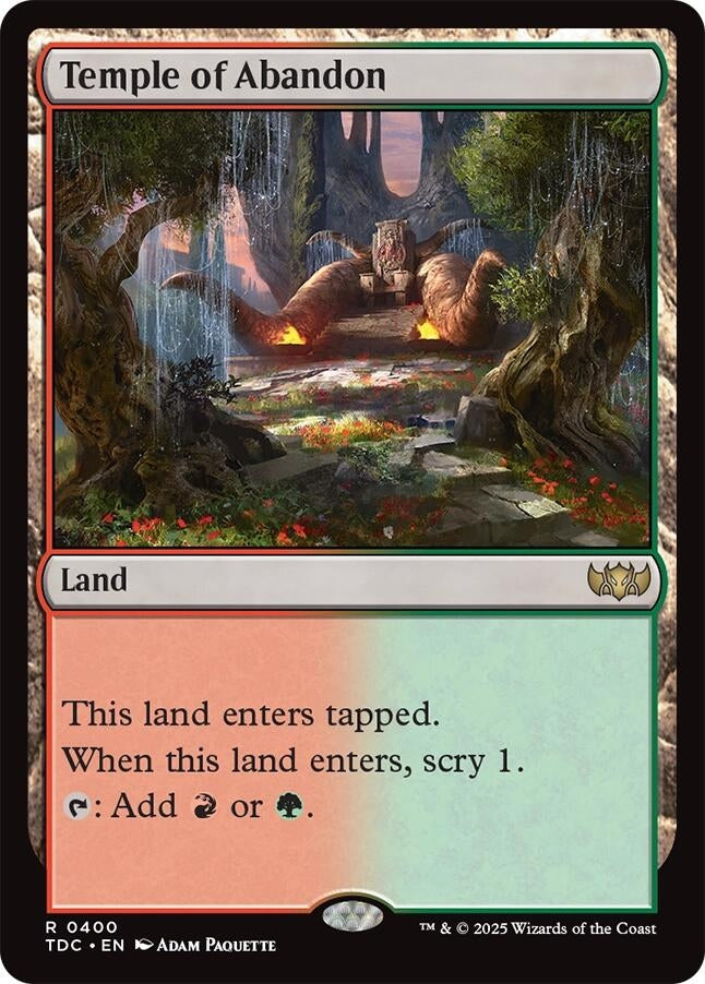Image for Temple of Abandon (Commander: Tarkir: Dragonstorm) (400) - Magic: The Gathering