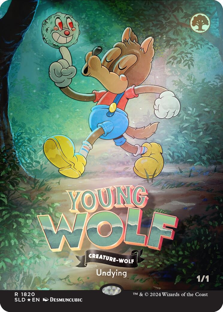 Image for Young Wolf (Rainbow Foil) (Secret Lair Drop Series) (1820) - Magic: The Gathering