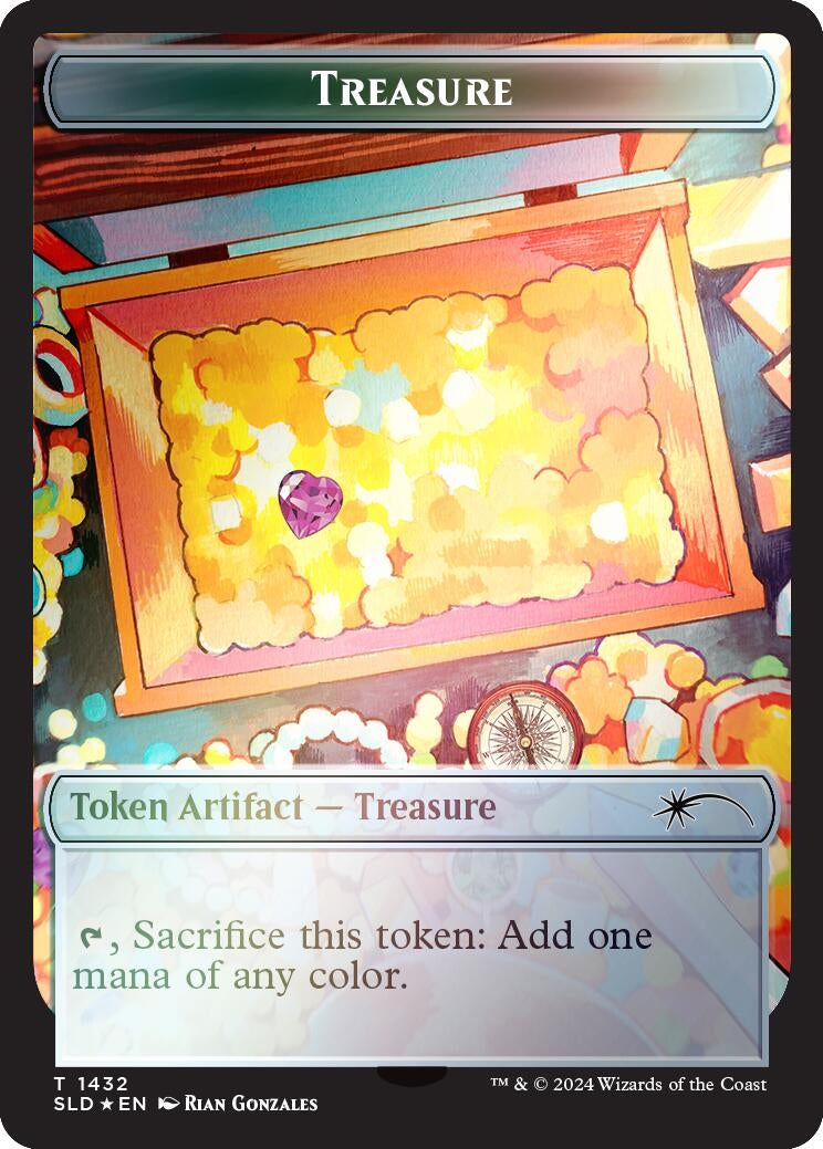 Image for Treasure Token (1432) (Rainbow Foil) (Secret Lair Drop Series) (1432) - Magic: The Gathering