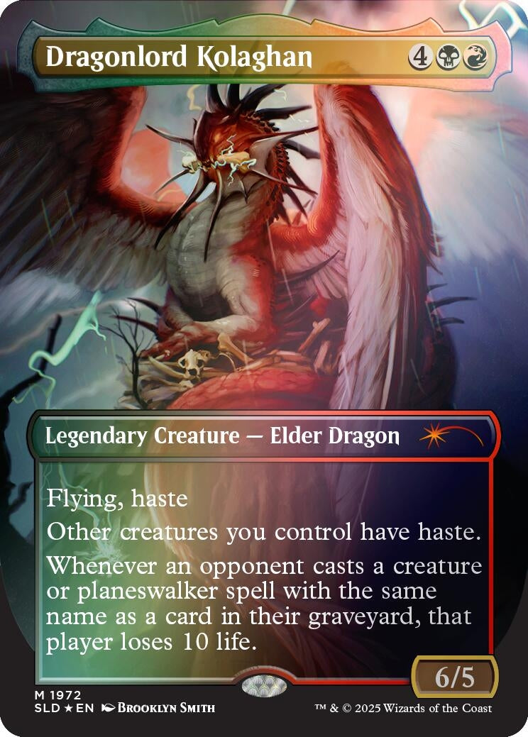 Image for Dragonlord Kolaghan (1972) (Rainbow Foil) (Secret Lair Drop Series) (1972) - Magic: The Gathering