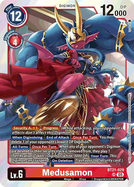 Image for Medusamon (BT21) (BT21-029 SR) - Digimon Card Game