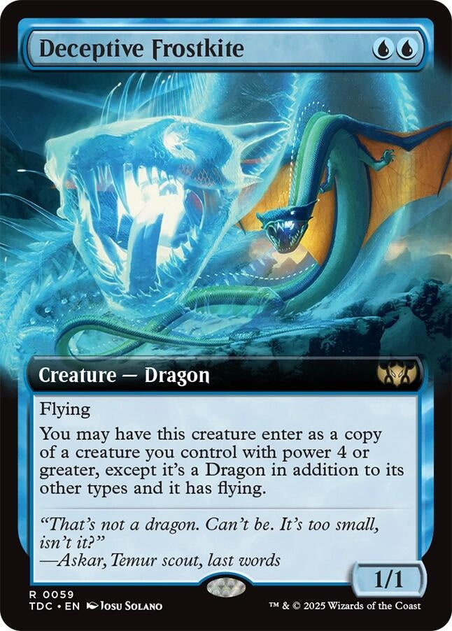Image for Deceptive Frostkite (Extended Art) (Commander: Tarkir: Dragonstorm) (59) - Magic: The Gathering