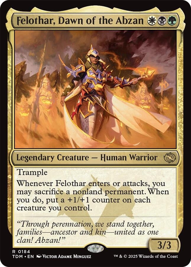 Image for Felothar, Dawn of the Abzan (Tarkir: Dragonstorm) (184) - Magic: The Gathering