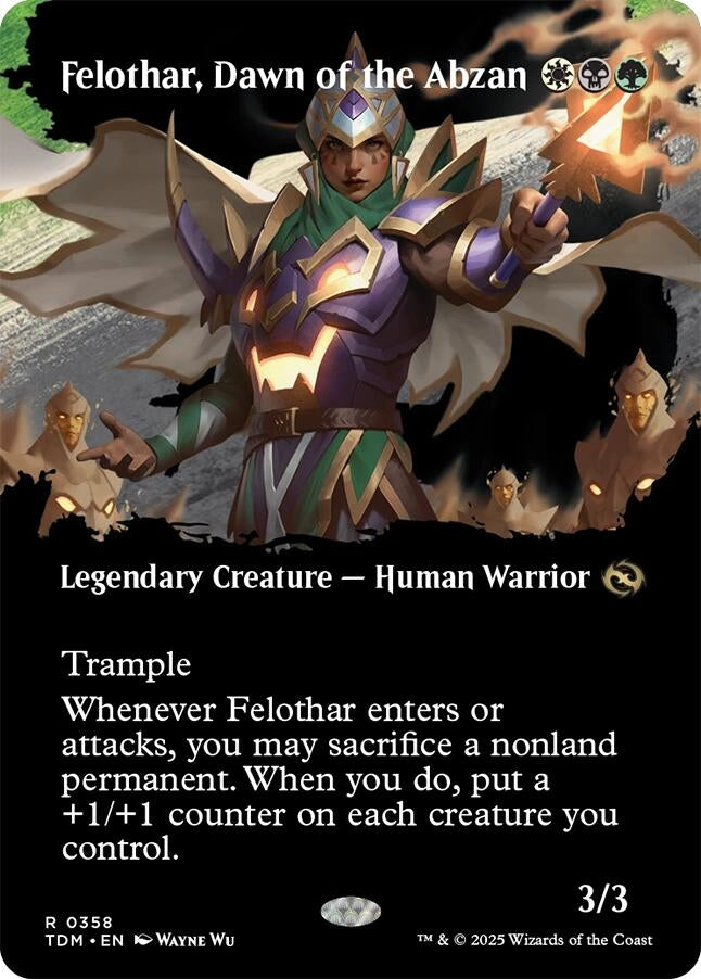Image for Felothar, Dawn of the Abzan (Borderless) (Tarkir: Dragonstorm) (358) - Magic: The Gathering