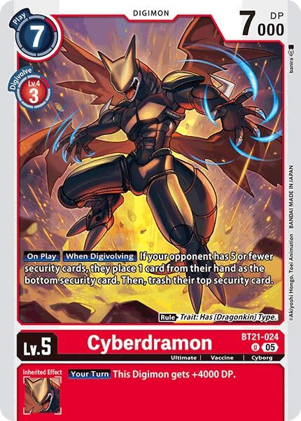 Image for Cyberdramon (BT21) (BT21-024 U) - Digimon Card Game