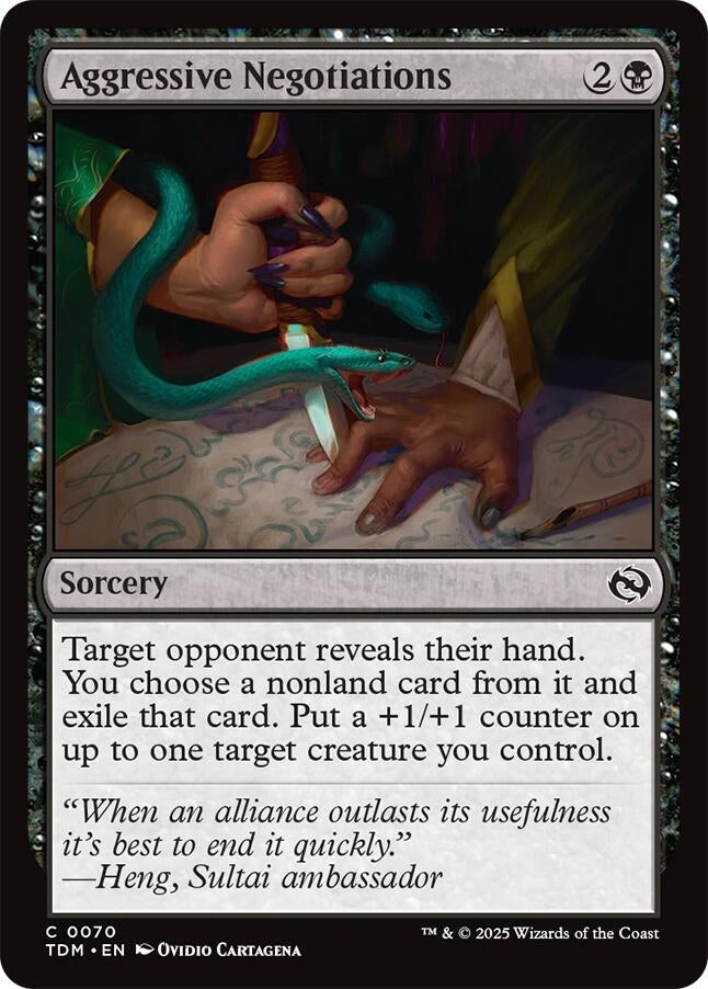 Image for Aggressive Negotiations (Tarkir: Dragonstorm) (70) - Magic: The Gathering