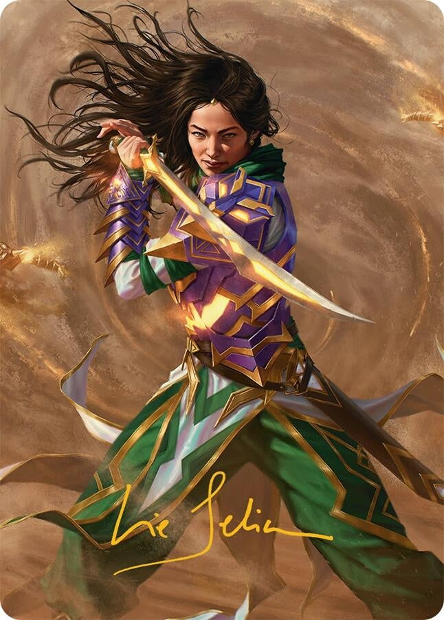 Image for Descendant of Storms Art Card (2/54) (Gold-Stamped Signature) (Art Series: Tarkir: Dragonstorm) (2) - Magic: The Gathering
