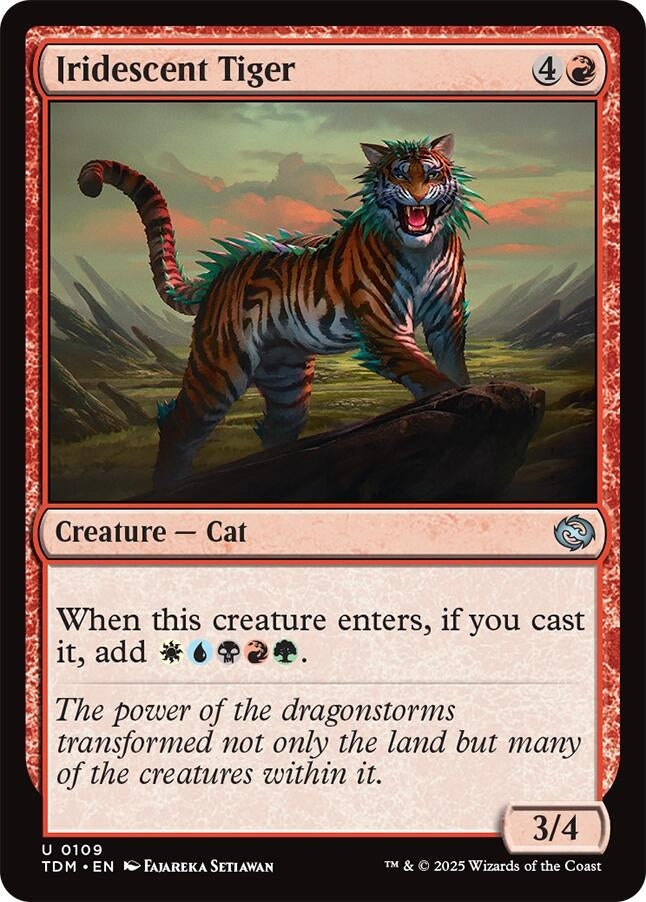 Image for Iridescent Tiger (Tarkir: Dragonstorm) (109) - Magic: The Gathering