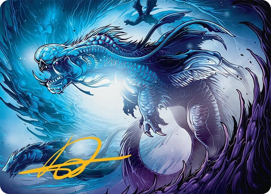 Image for Roiling Dragonstorm Art Card (33/54) (Gold-Stamped Signature) (Art Series: Tarkir: Dragonstorm) (33) - Magic: The Gathering