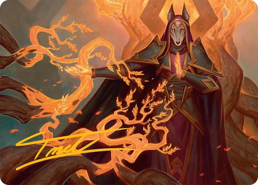Image for Abzan Devotee Art Card (10/54) (Gold-Stamped Signature) (Art Series: Tarkir: Dragonstorm) (10) - Magic: The Gathering