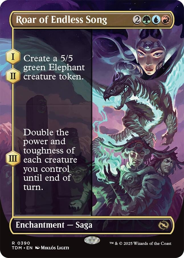 Image for Roar of Endless Song (Borderless) (Tarkir: Dragonstorm) (390) - Magic: The Gathering