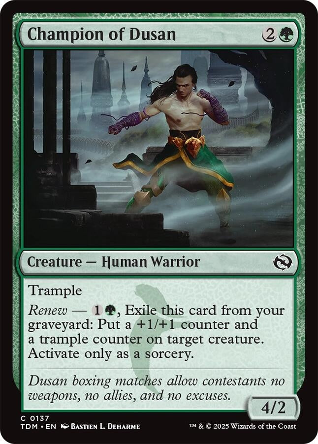 Image for Champion of Dusan (Tarkir: Dragonstorm) (137) - Magic: The Gathering
