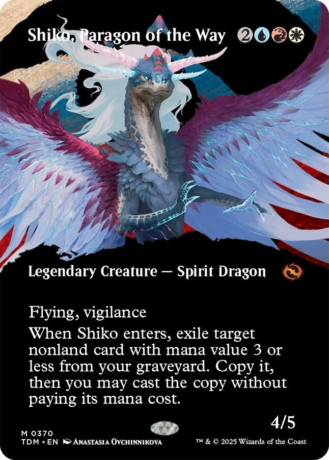 Image for Shiko, Paragon of the Way (Borderless) (Tarkir: Dragonstorm) (370) - Magic: The Gathering