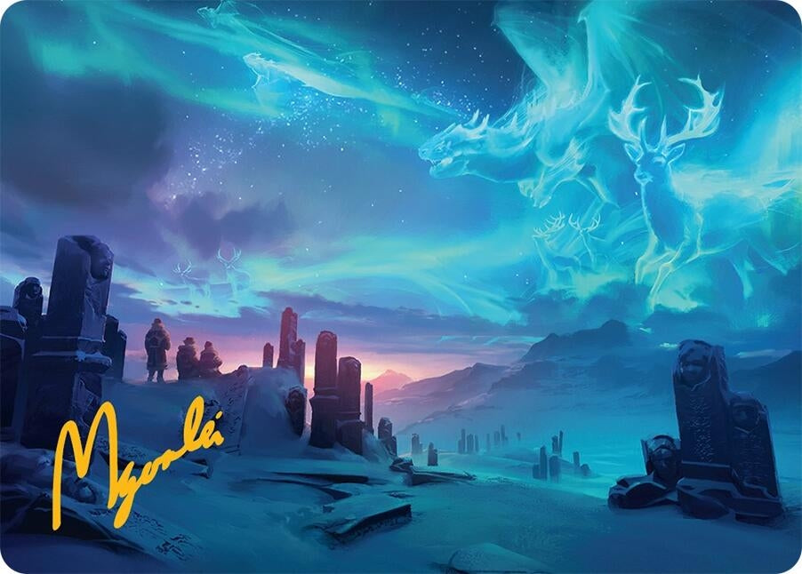 Image for Auroral Procession Art Card (20/54) (Gold-Stamped Signature) (Art Series: Tarkir: Dragonstorm) (20) - Magic: The Gathering