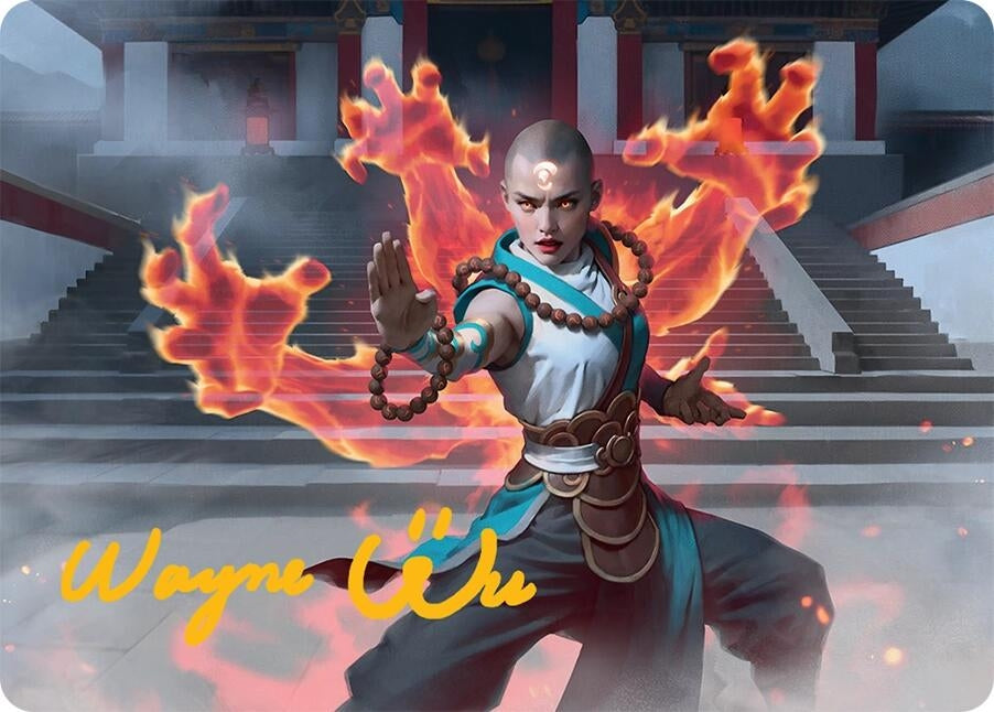 Image for Flamehold Grappler Art Card (24/54) (Gold-Stamped Signature) (Art Series: Tarkir: Dragonstorm) (24) - Magic: The Gathering