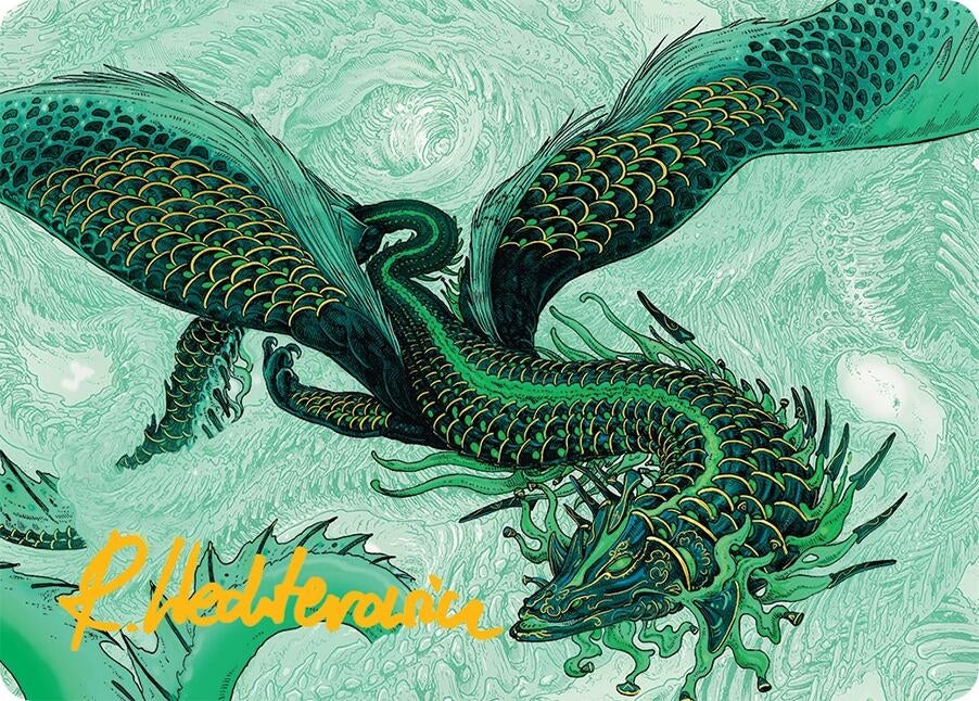 Image for Teval, Arbiter of Virtue Art Card (38/54) (Gold-Stamped Signature) (Art Series: Tarkir: Dragonstorm) (38) - Magic: The Gathering