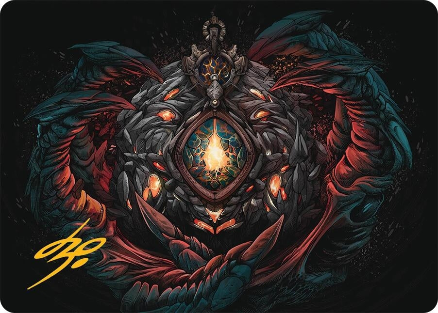 Image for Mox Jasper Art Card (41/54) (Gold-Stamped Signature) (Art Series: Tarkir: Dragonstorm) (41) - Magic: The Gathering