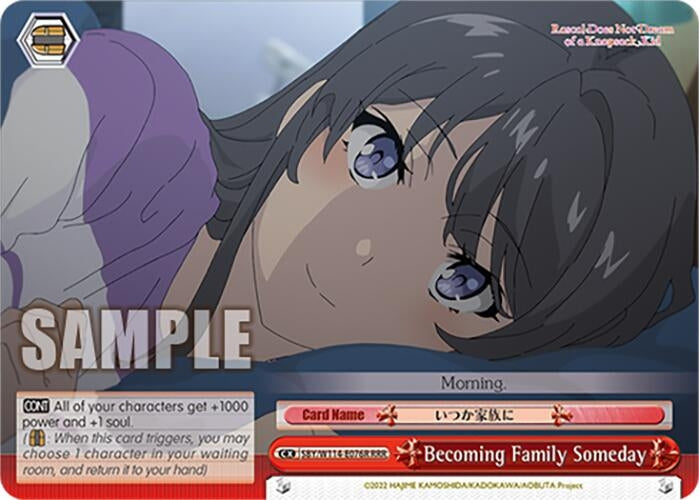 Image for Becoming Family Someday (RRR) (Rascal Does Not Dream Series) (SBY/W114-E076R RRR) - Weiss Schwarz