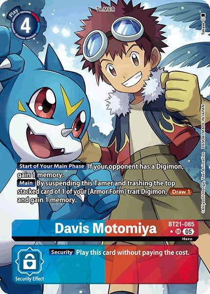 Image for Davis Motomiya (Alternate Art) (BT21) (BT21-085 SR) - Digimon Card Game