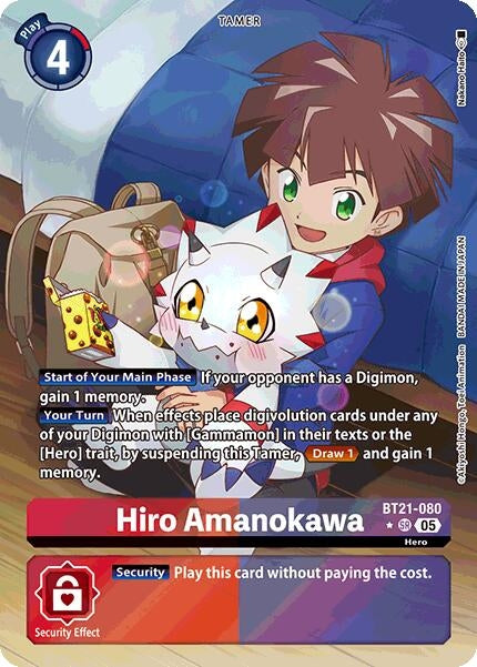 Image for Hiro Amanokawa (Alternate Art) (BT21) (BT21-080 SR) - Digimon Card Game