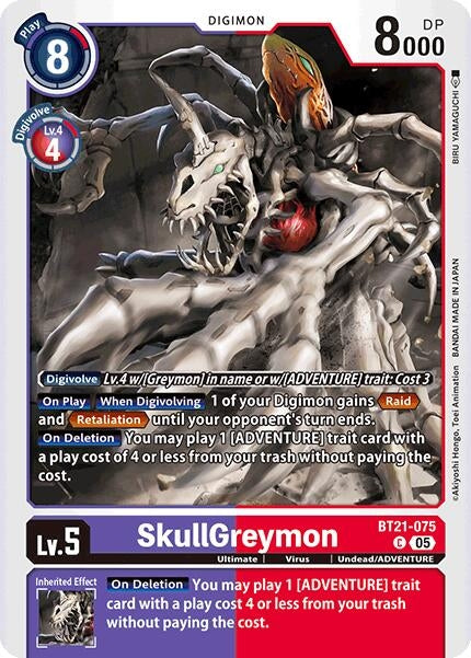 Image for SkullGreymon (BT21) (BT21-075 C) - Digimon Card Game