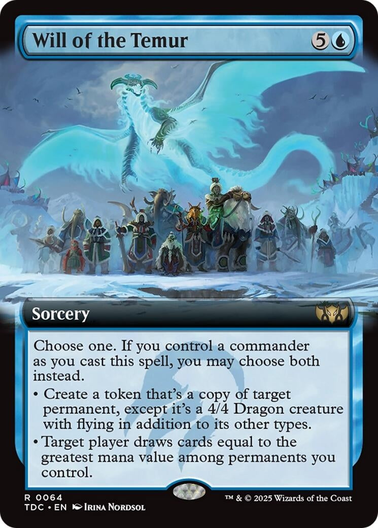 Image for Will of the Temur (Extended Art) (Commander: Tarkir: Dragonstorm) (64) - Magic: The Gathering