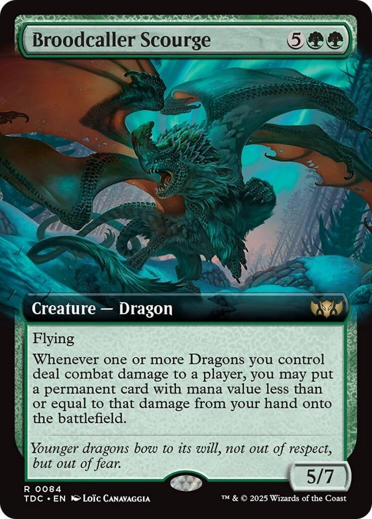 Image for Broodcaller Scourge (Extended Art) (Commander: Tarkir: Dragonstorm) (84) - Magic: The Gathering