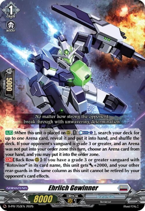 Image for Ehrlich Gewinner (D Promo Cards) (D-PR/753EN) - Cardfight Vanguard