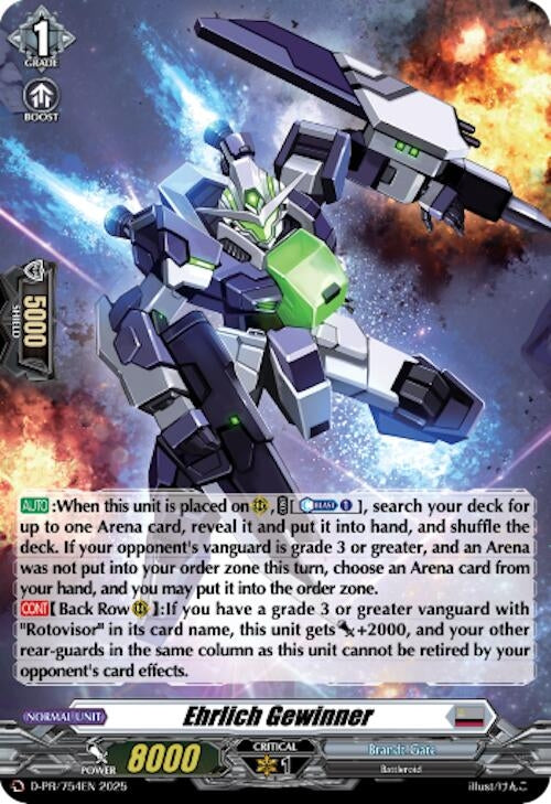 Image for Ehrlich Gewinner (Foil) (D Promo Cards) (D-PR/754EN) - Cardfight Vanguard