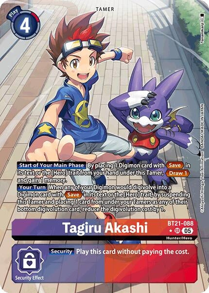 Image for Tagiru Akashi (Alternate Art) (BT21) (BT21-088 SR) - Digimon Card Game